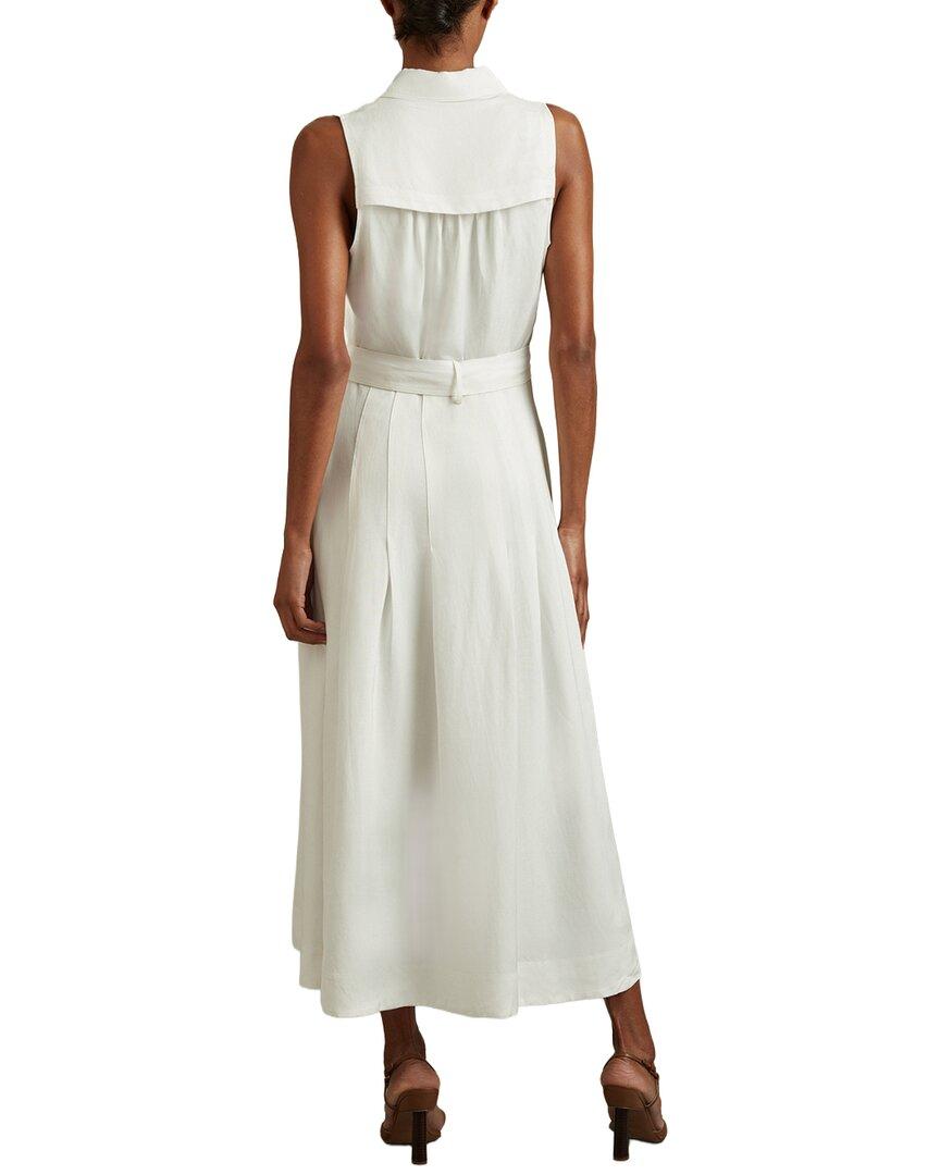 chinese dress ladies Reiss Athena Linen-Blend Bow One Shoulder Maxi Dress – Bluefly main image 0