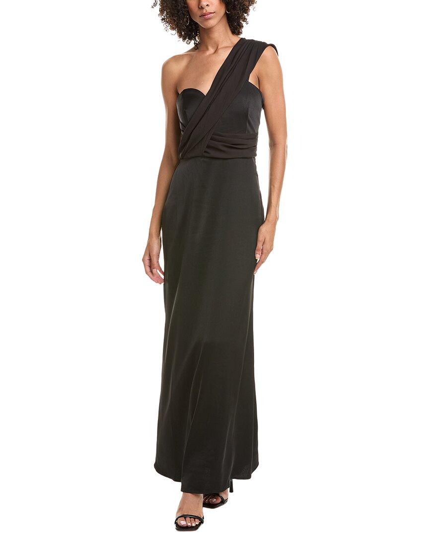 halston eden asymmetrical dress Asymmetric Draped Gown