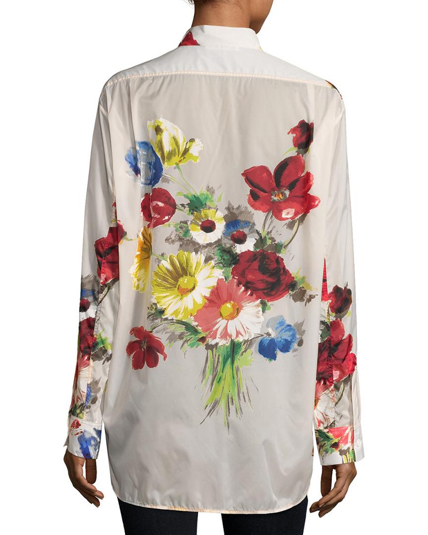 Celine Floral Printed Button Up Shirt 