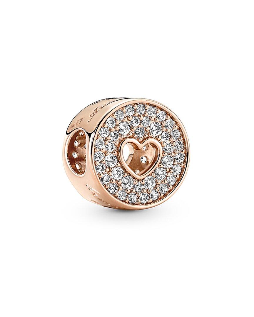 PANDORA Moments 14k Rose Gold Plated Cz Happy Anniversary Charm in White |  Lyst