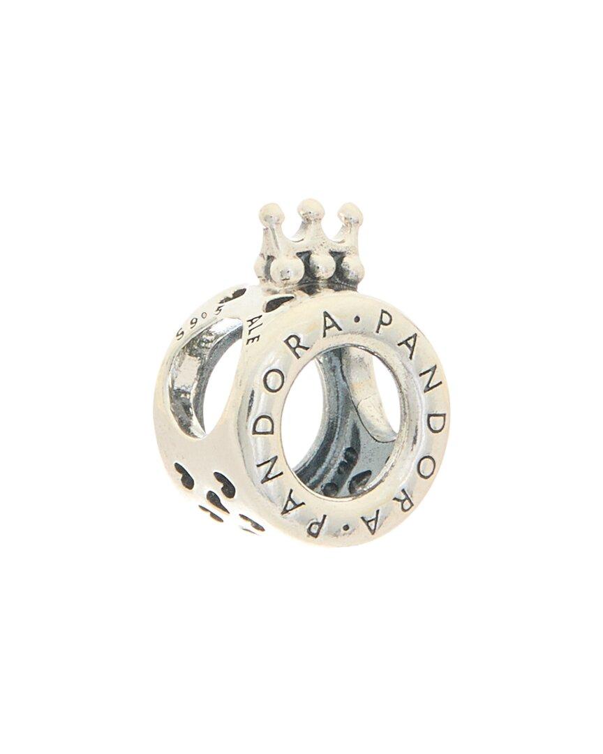 PANDORA Signature Silver Crown O Charm in Metallic | Lyst