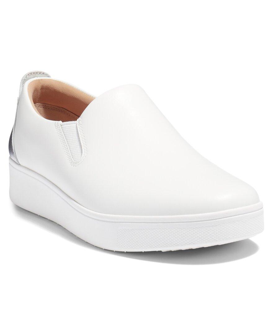Fitflop Rally Leather Sneaker in White | Lyst