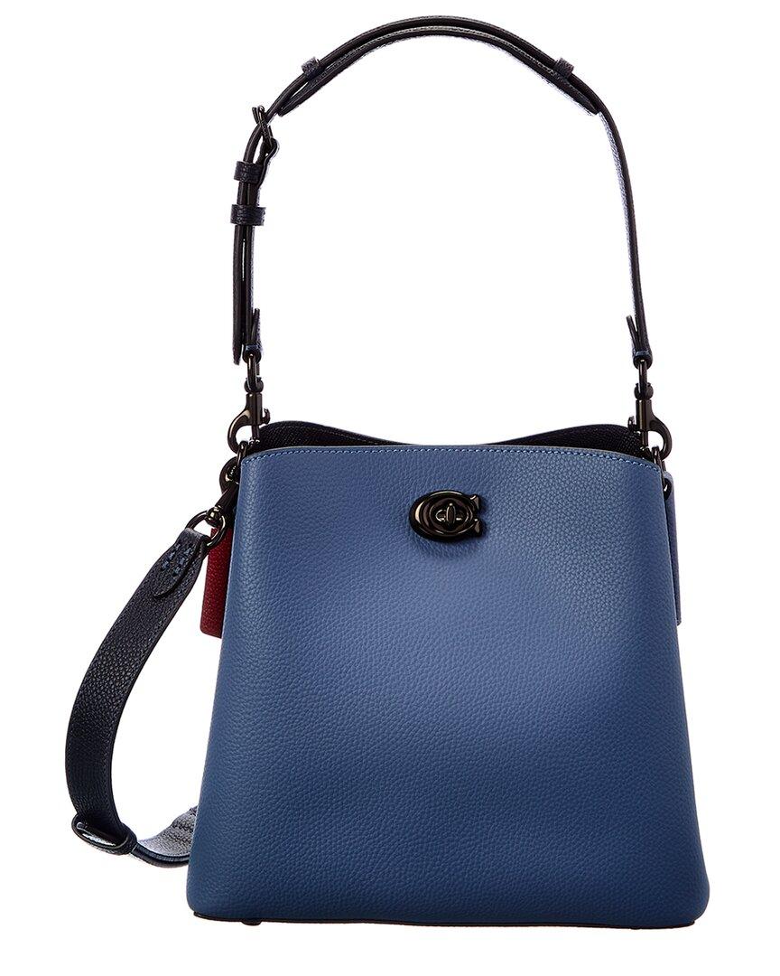 COACH Willow Leather Bucket Bag in Blue Lyst