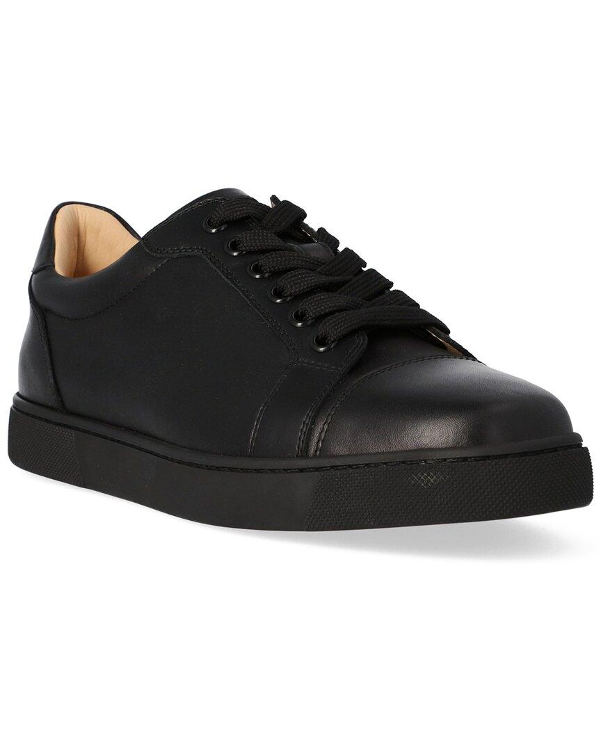Christian Louboutin Vieira Leather Sneaker in Black | Lyst