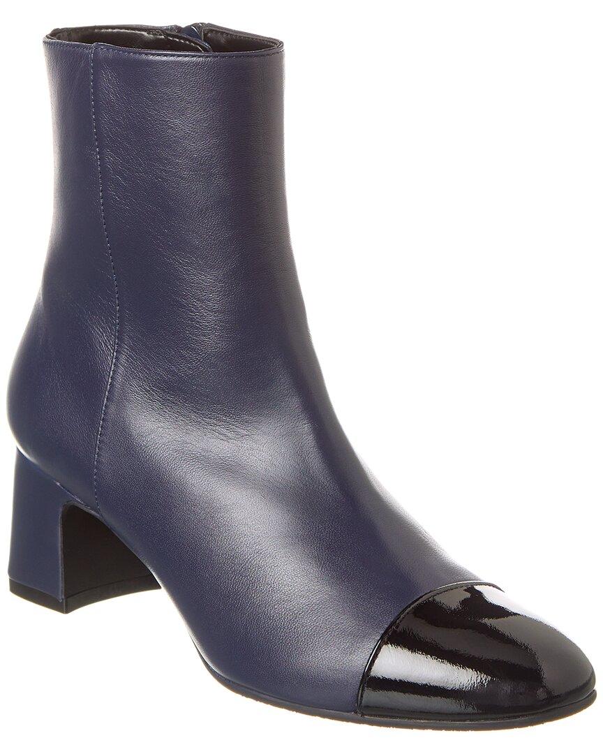 Stuart Weitzman Milla 60 Leather Bootie in Blue Lyst UK