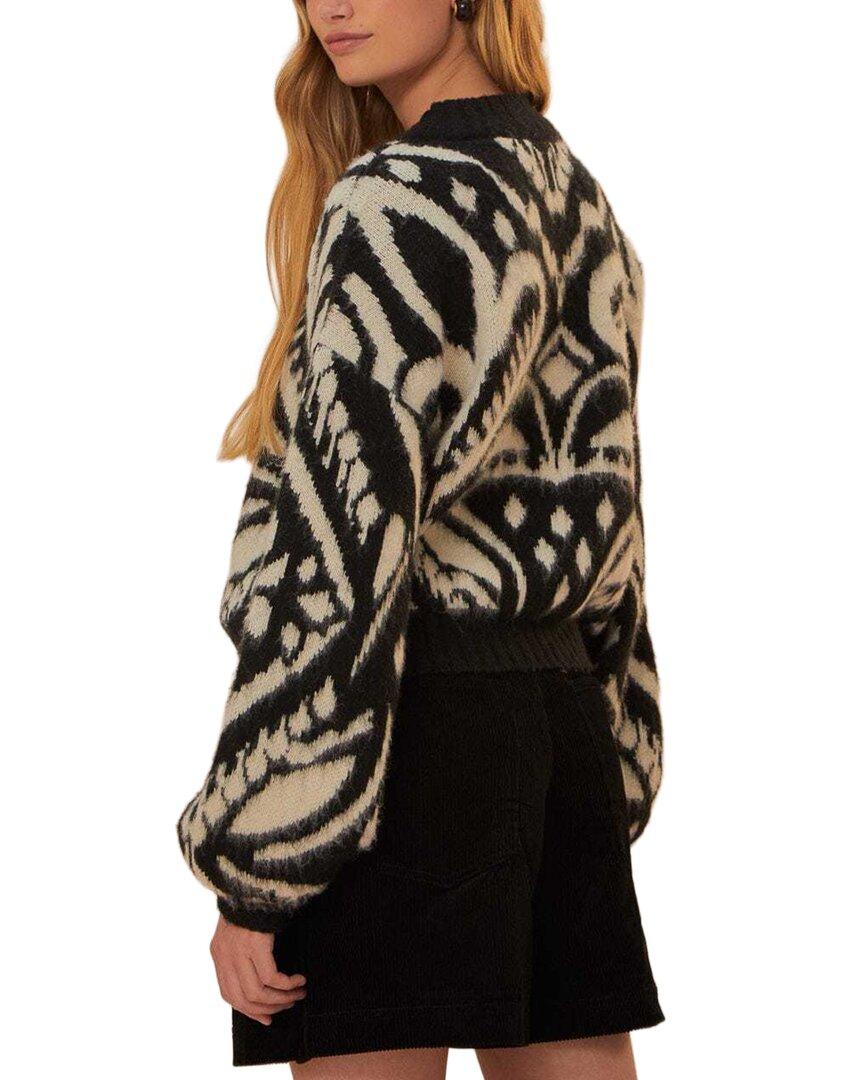 FARM Rio Wool-Blend Ikat Knit Sweater in Black Lyst UK