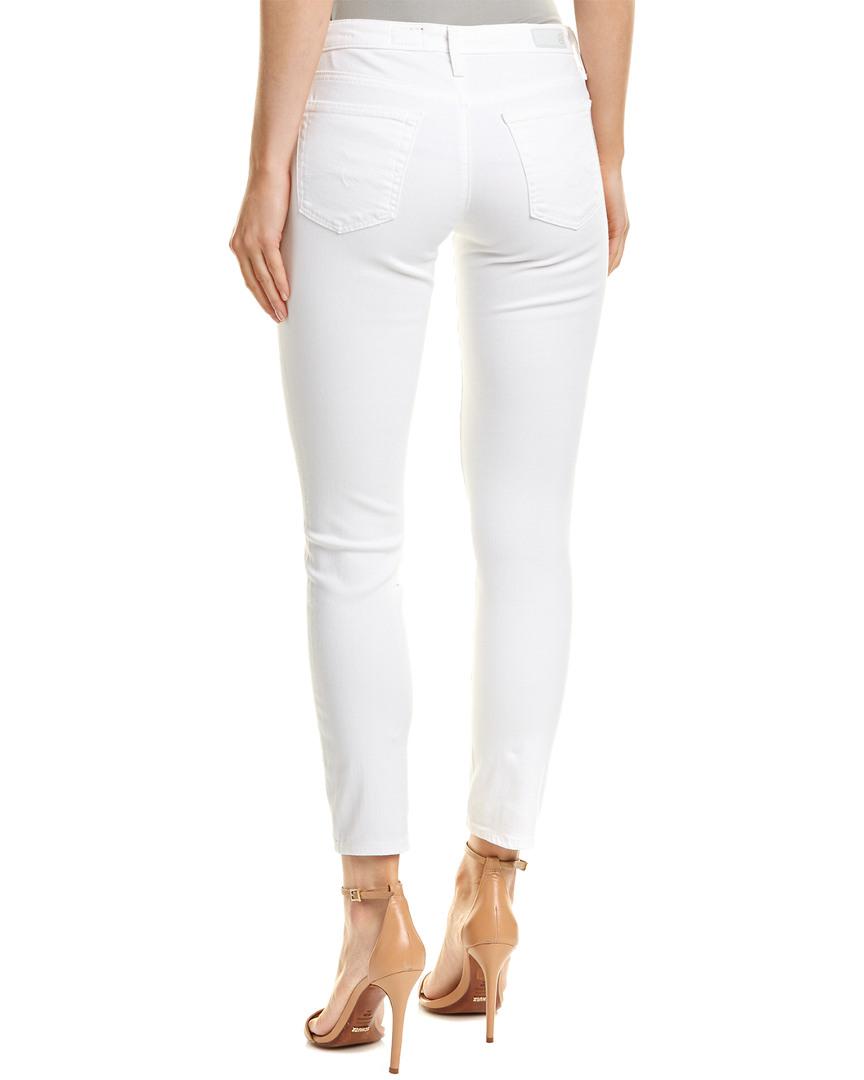 ag stevie slim straight ankle white