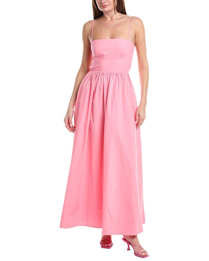 susana monaco pink dress sweetheart string high low dress s / peony