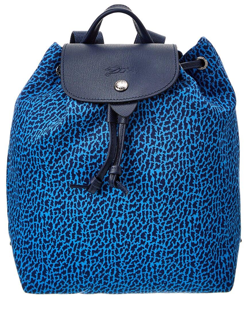 Longchamp Le Pliage Nylon & Leather Backpack in Blue | Lyst