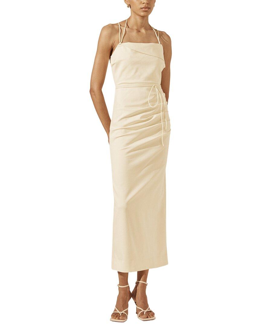 knee length dresses for ladies Clemence High Neck Midi Dress | Cream | Dresses