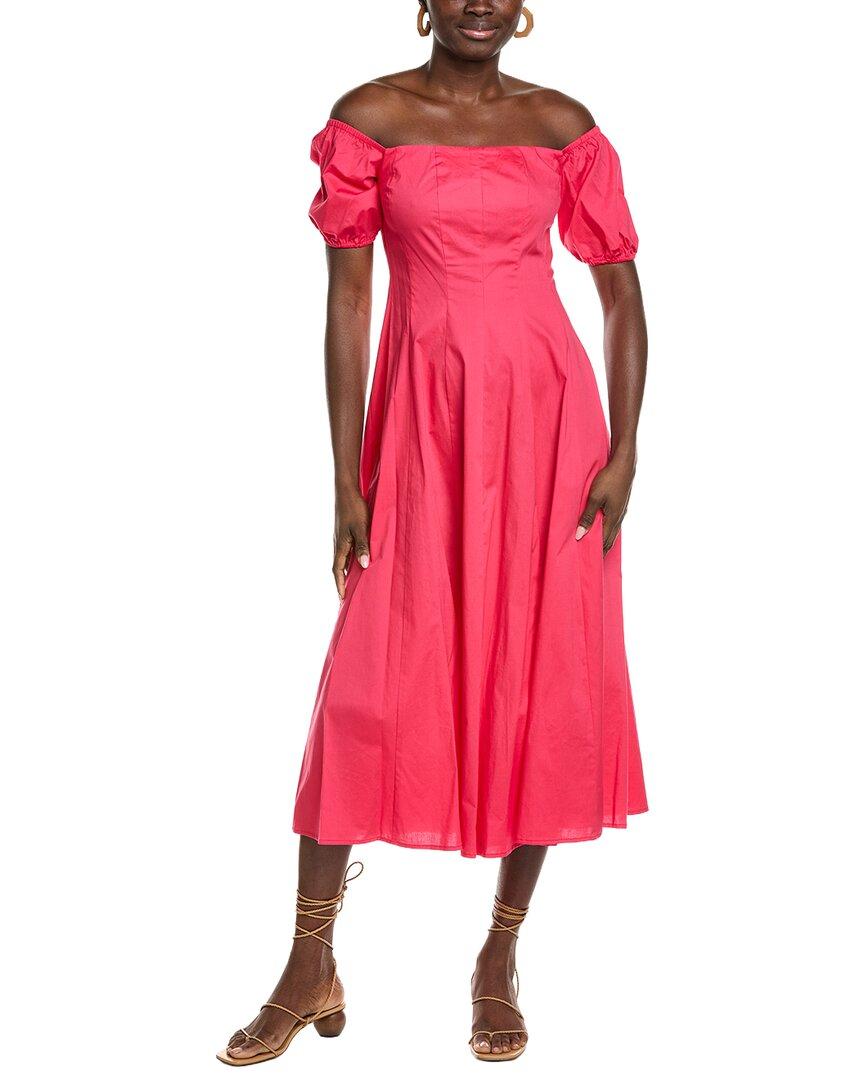 Maison Tara Stretch Poplin Maxi Dress in Pink | Lyst UK