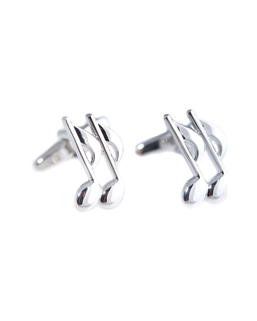 bey-berkロジウムメッキCufflinks with Musical Noteデザイン S J185 Bey-Berk ビールキャップ ロジウムメッキ カフスボタン \"F.U.B CAP