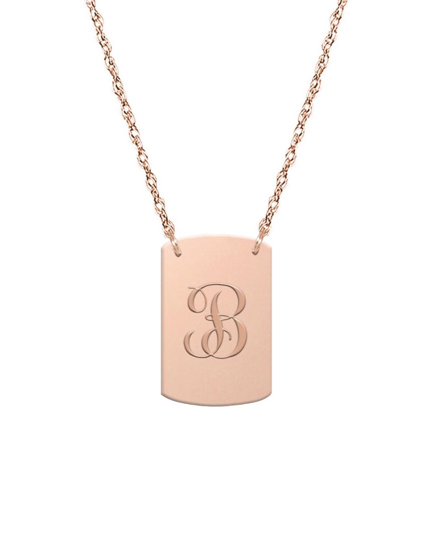 dog tag initial necklace