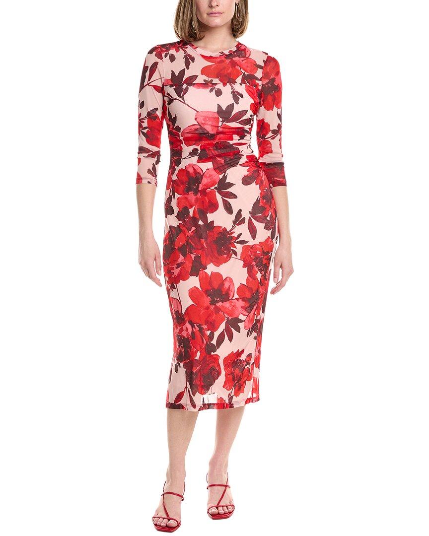 anne klein mesh dress Anne Klein Floral Twist Front Long Sleeve Mesh Maxi Dress - Blurred Floating Flora - 25% Off