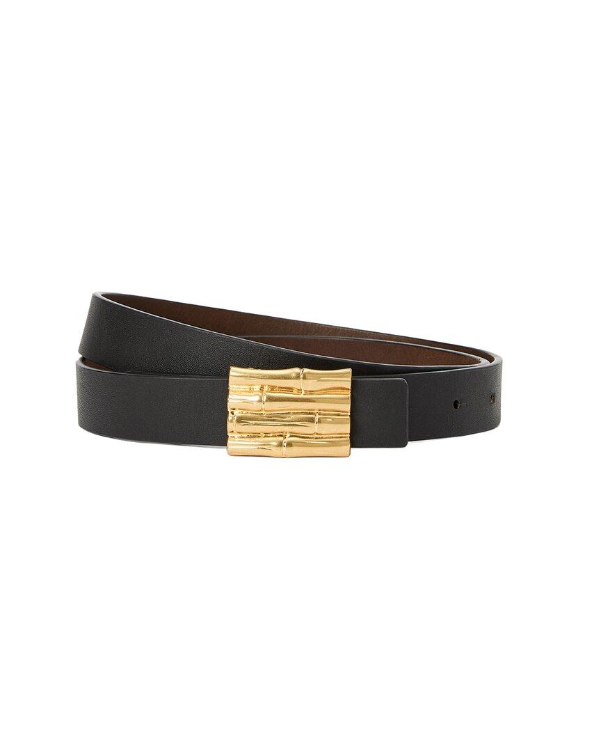 LARA Black and Gold Women\'s Belt‎ Lara 3,5cm - black at ROECKL main image 2