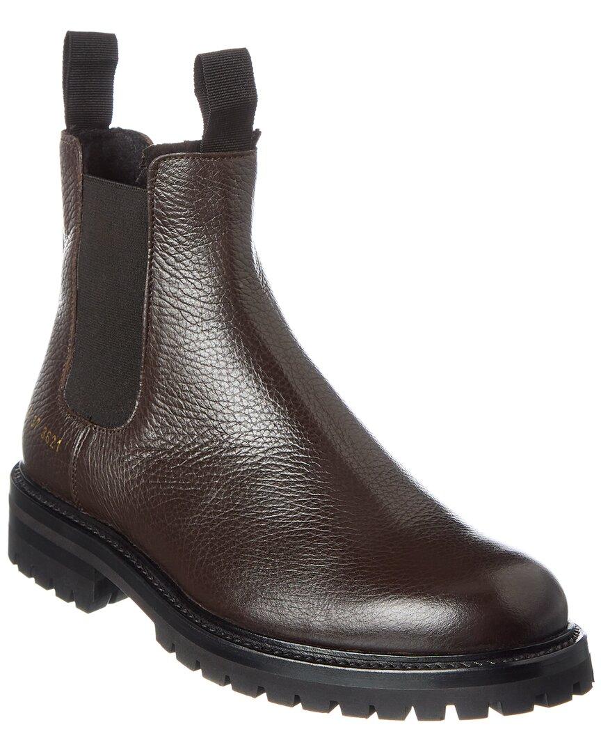Common Projects Leather Chelsea Boot in Brown | Lyst