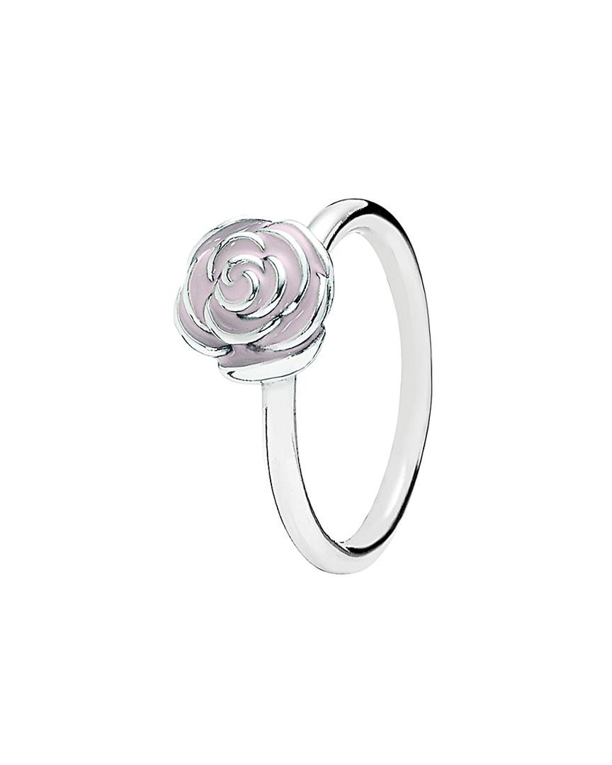 PANDORA Silver Enamel Rose Garden Ring in Metallic - Lyst