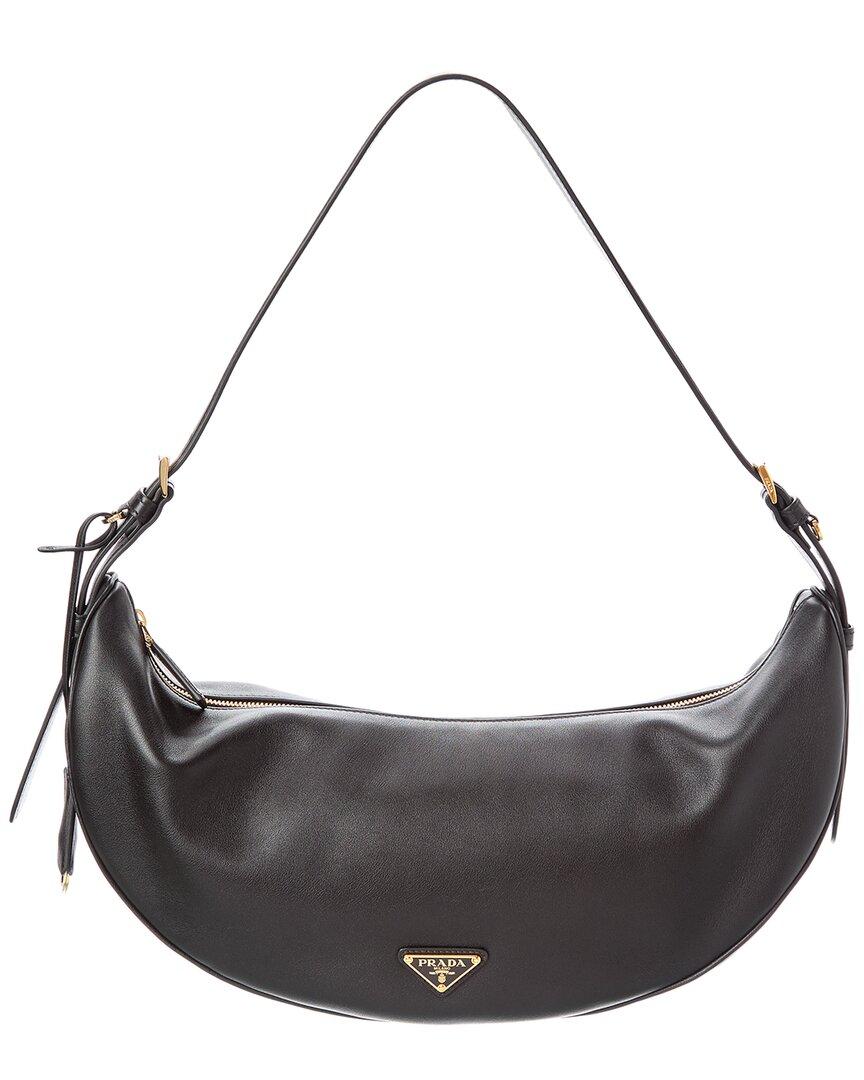 ショルダーバッグ・ポシェット PRADA LARGE HOBO BAG IN SOFT LUX LEATHER Prada Large Leather Shoulder Bag