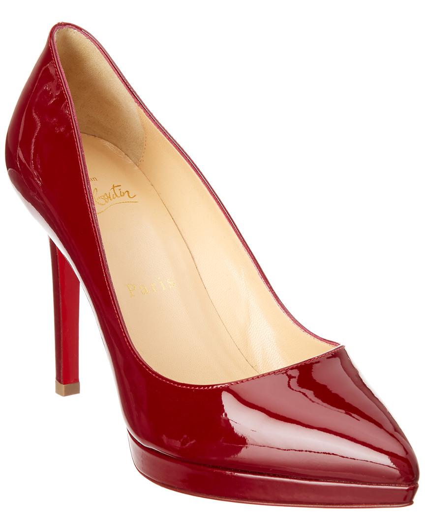 Christian Louboutin Leather Pigalle Plato 100 Patent Pump in Red | Lyst  Australia