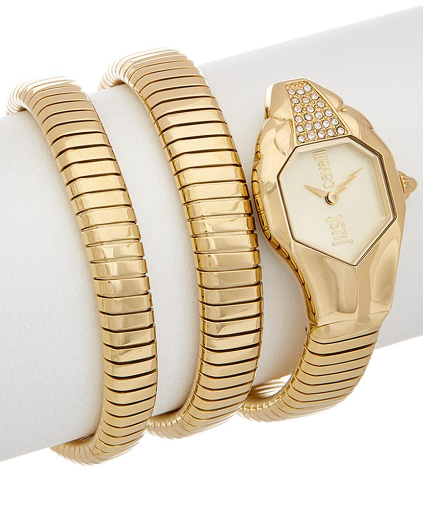 Just Cavalli Women's Glam Chic 8" Snake Watch in Metallic Lyst