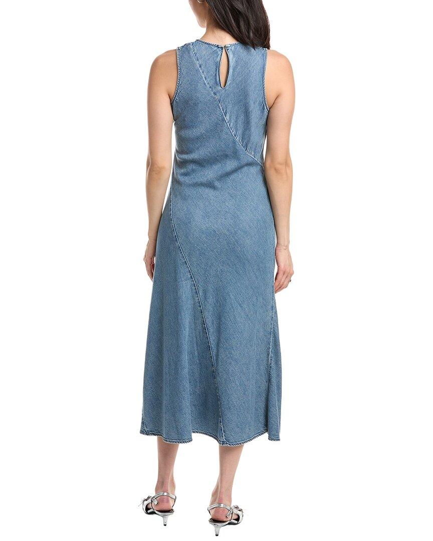 chinese dress ladies Rag & Bone Miramar Satin Shirt Dress in Light Blue Denim Print  Ashia Mode