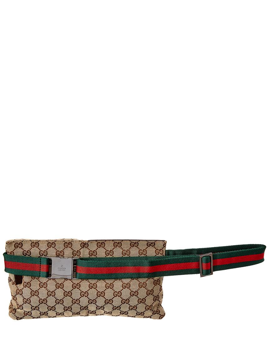 gucci canvas waist bag