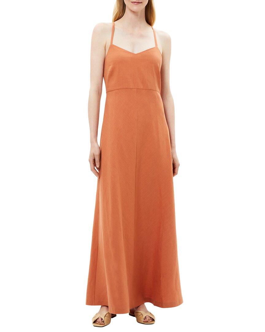 chinese dress ladies Birdie Linen Square Neck Mini Dress  Copper Penny
