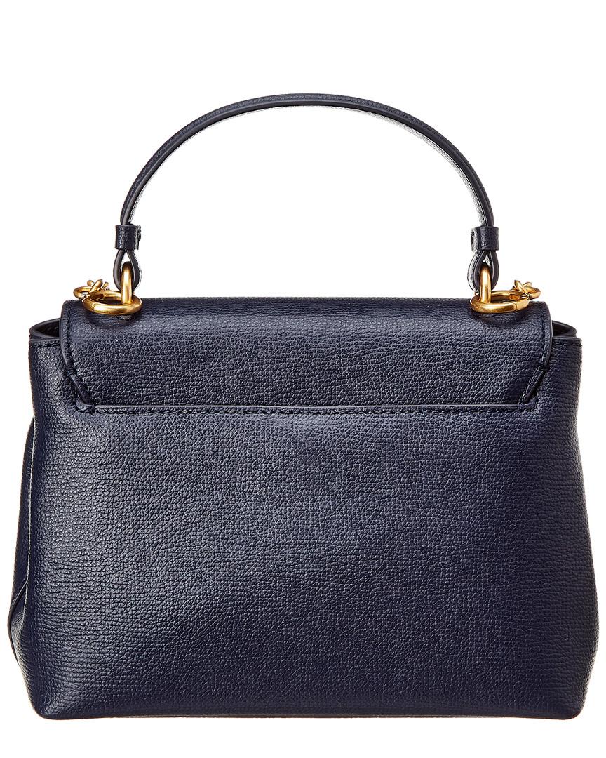 Tory Burch Kira Top Handle Mini Leather Satchel in Blue Lyst