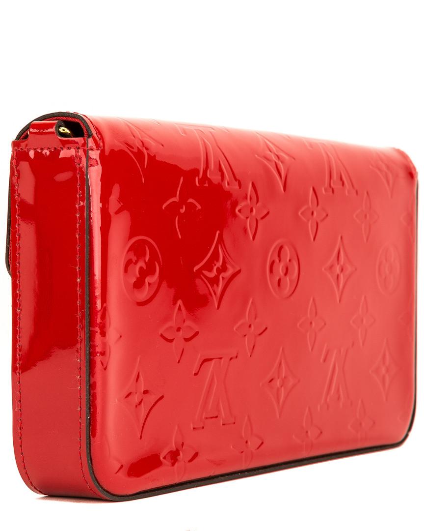 Louis Vuitton Red Monogram Vernis Leather Pochette Felicie | Lyst