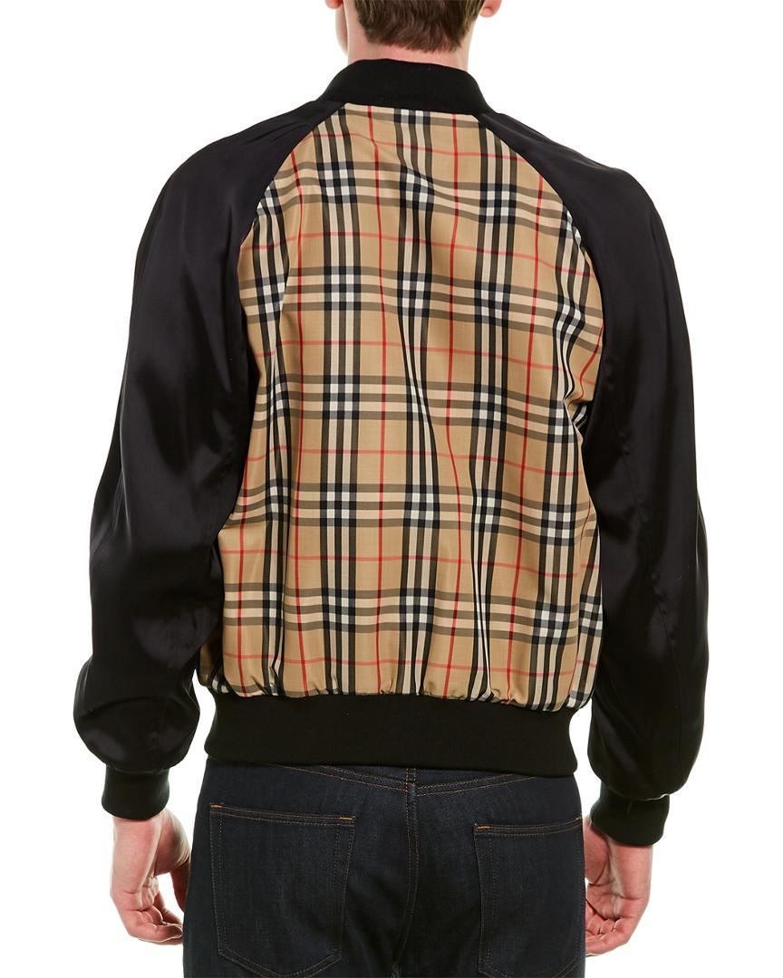 burberry check bomber jacket