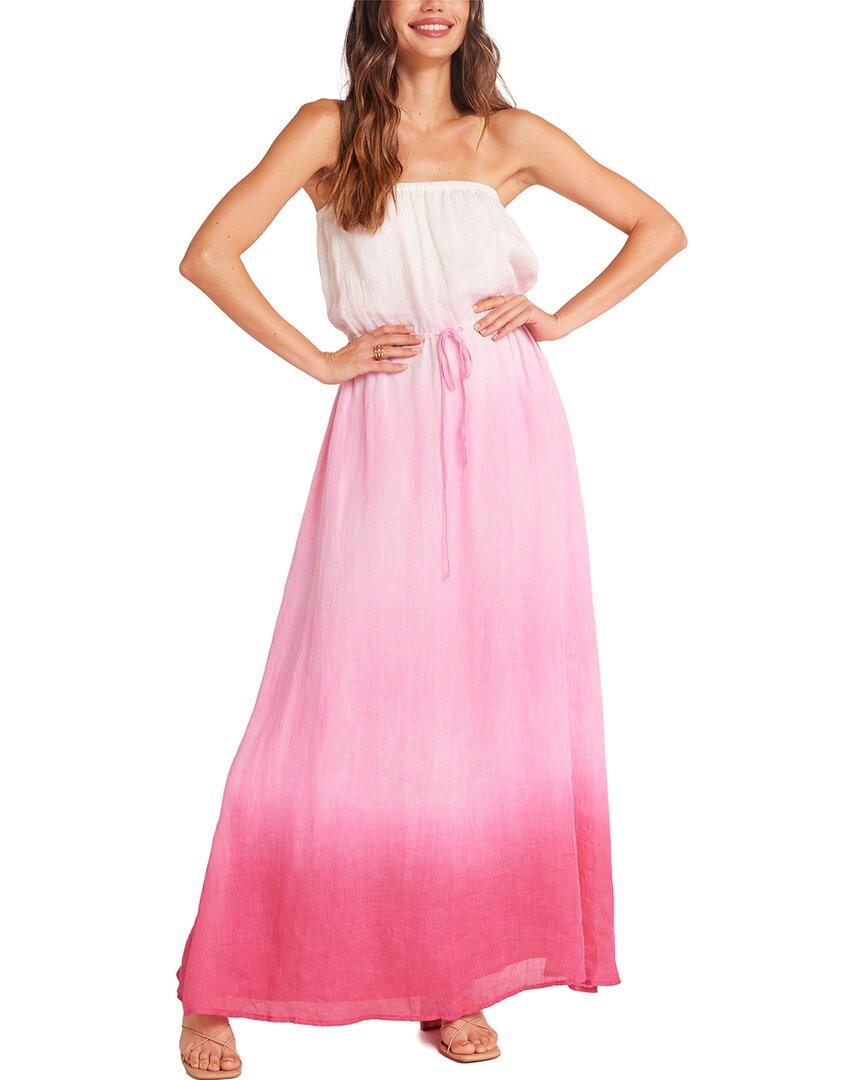 Bella Dahl Strapless Linen Maxi Dress in Pink | Lyst