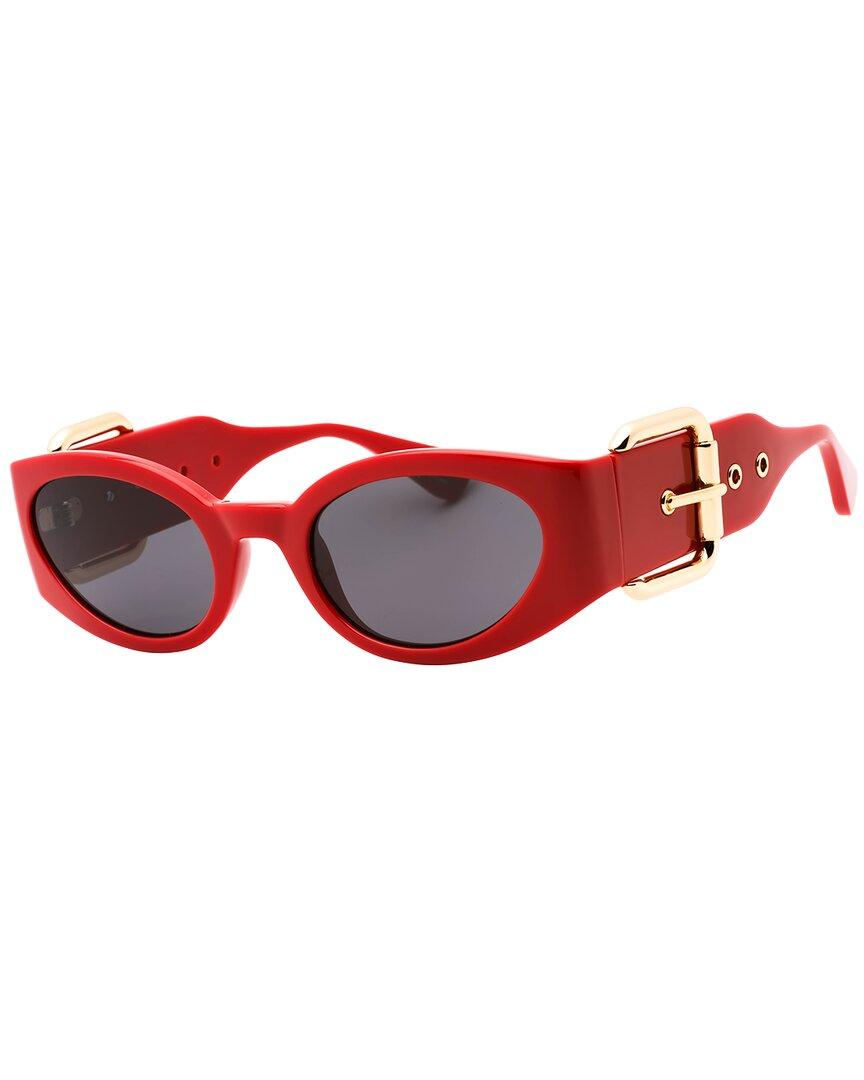 Moschino Bold Red Sunglasses with Gold Accents Red Vintage Moschino M258 Sunglasses – RSTKD Vintage main image 3