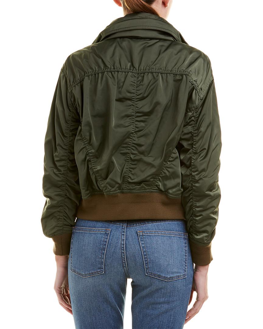 vince ruched bomber jacket