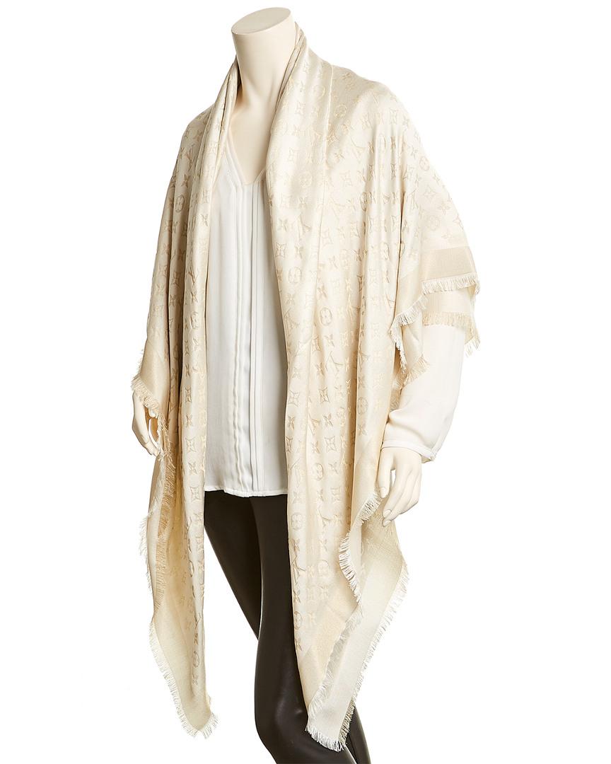 louis vuitton cream scarf