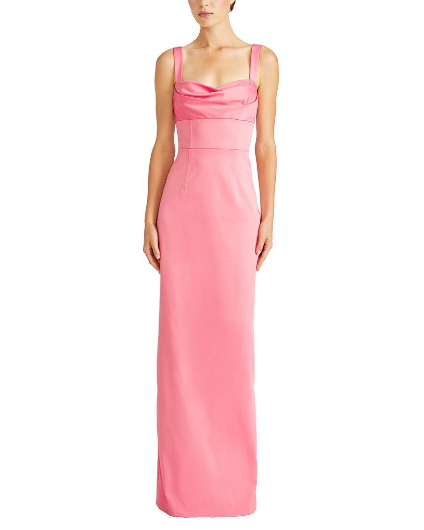 ml monique lhuillier sylvia printed chiffon maxi dress Monique Lhuillier Sylvia Pleated Chiffon Gown In Spotted Jade - 75% Off