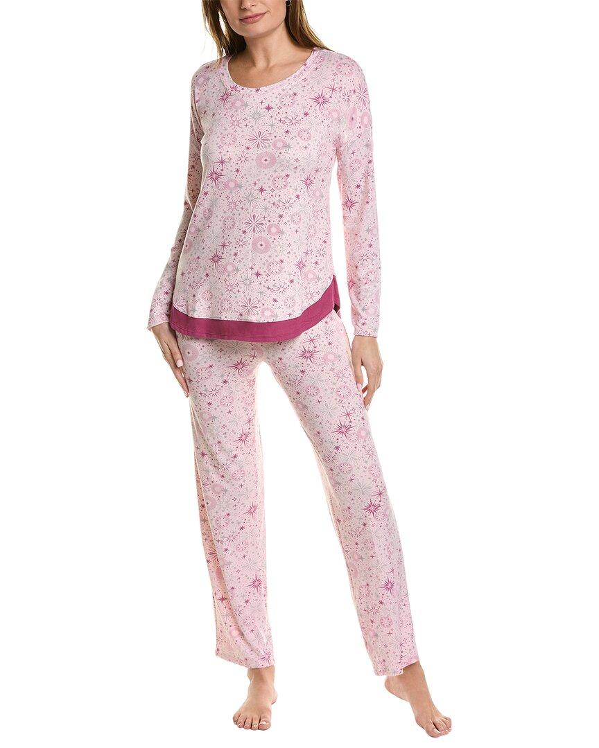 Ellen Tracy 2pc Pajama Set in Pink | Lyst