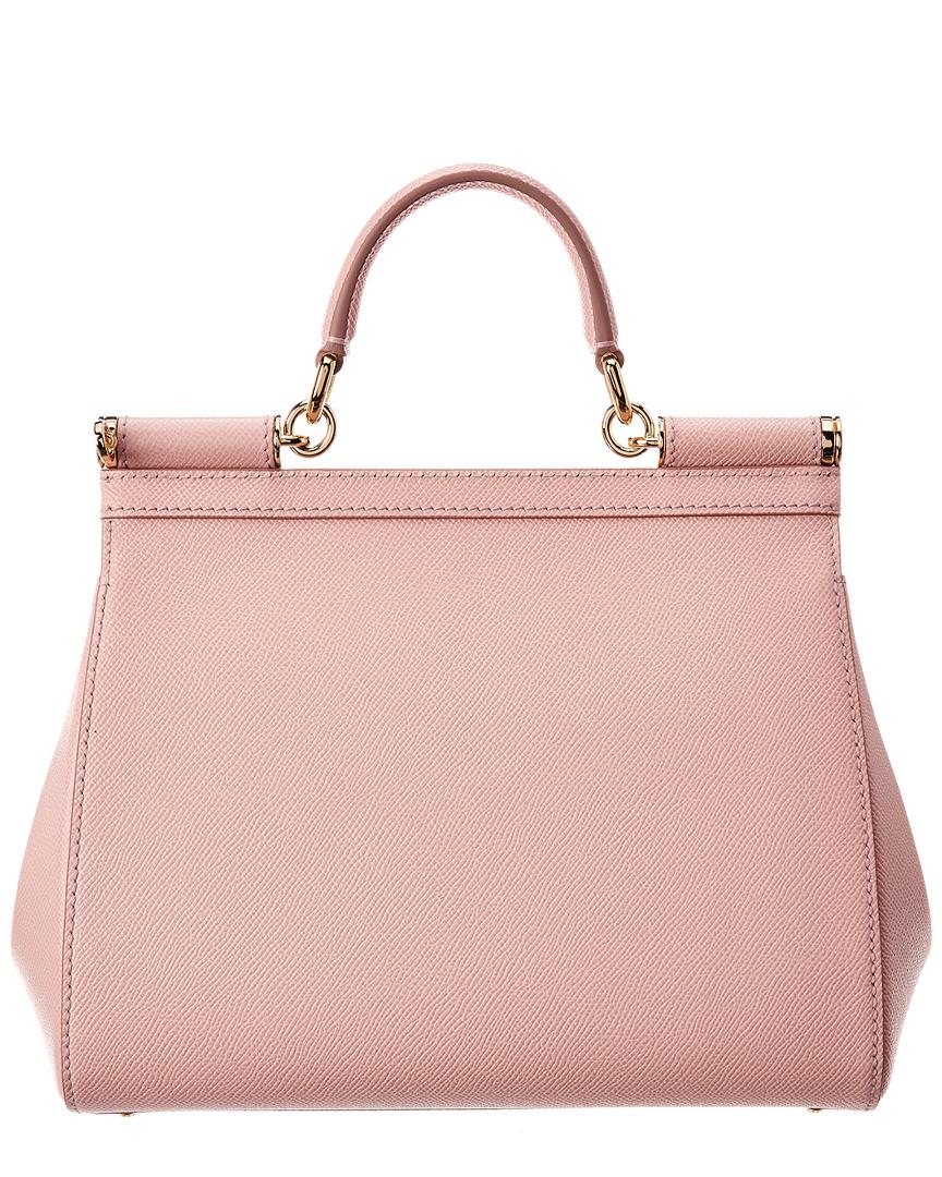 Dolce & Gabbana Miss Sicily Small Leather Shoulder Bag in Light Pink ...