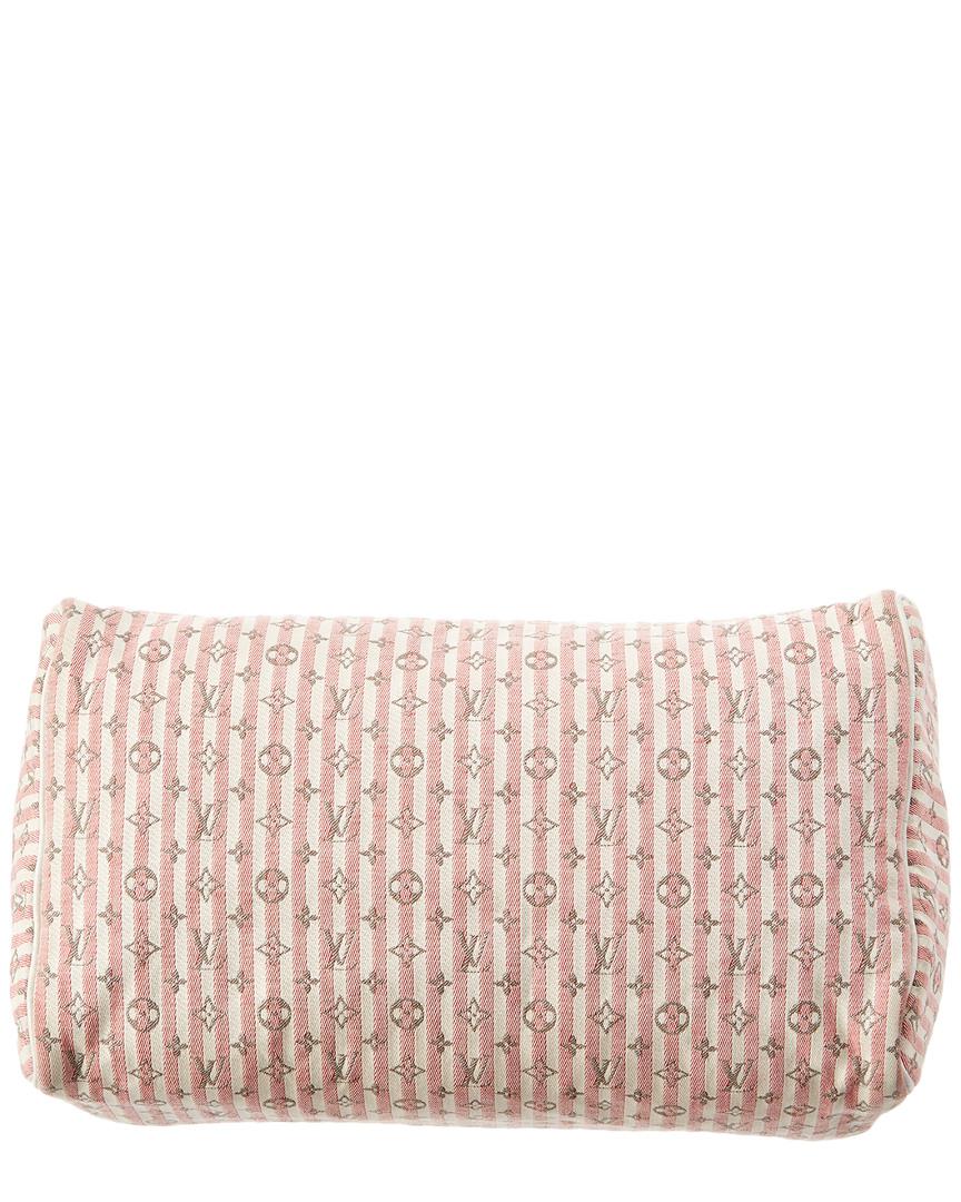Louis Vuitton Pink & White Monogram Mini Lin Croisette Speedy 30  QJB0FZ5MPB014