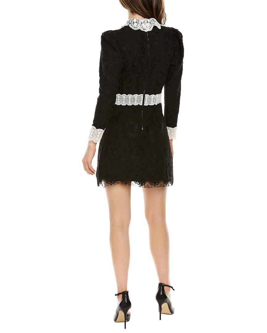 Alice and olivia shop black lace dress