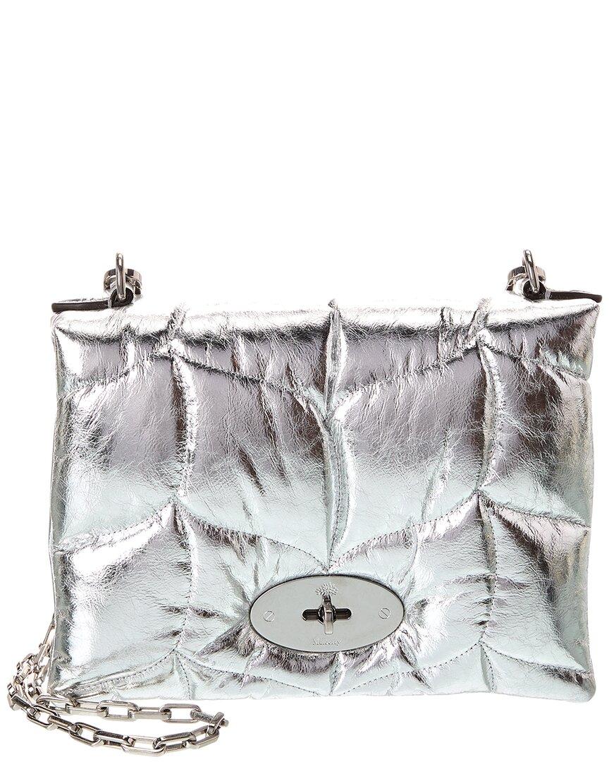Mulberry Little Softie Leather Shoulder Bag in Grey | Lyst UK