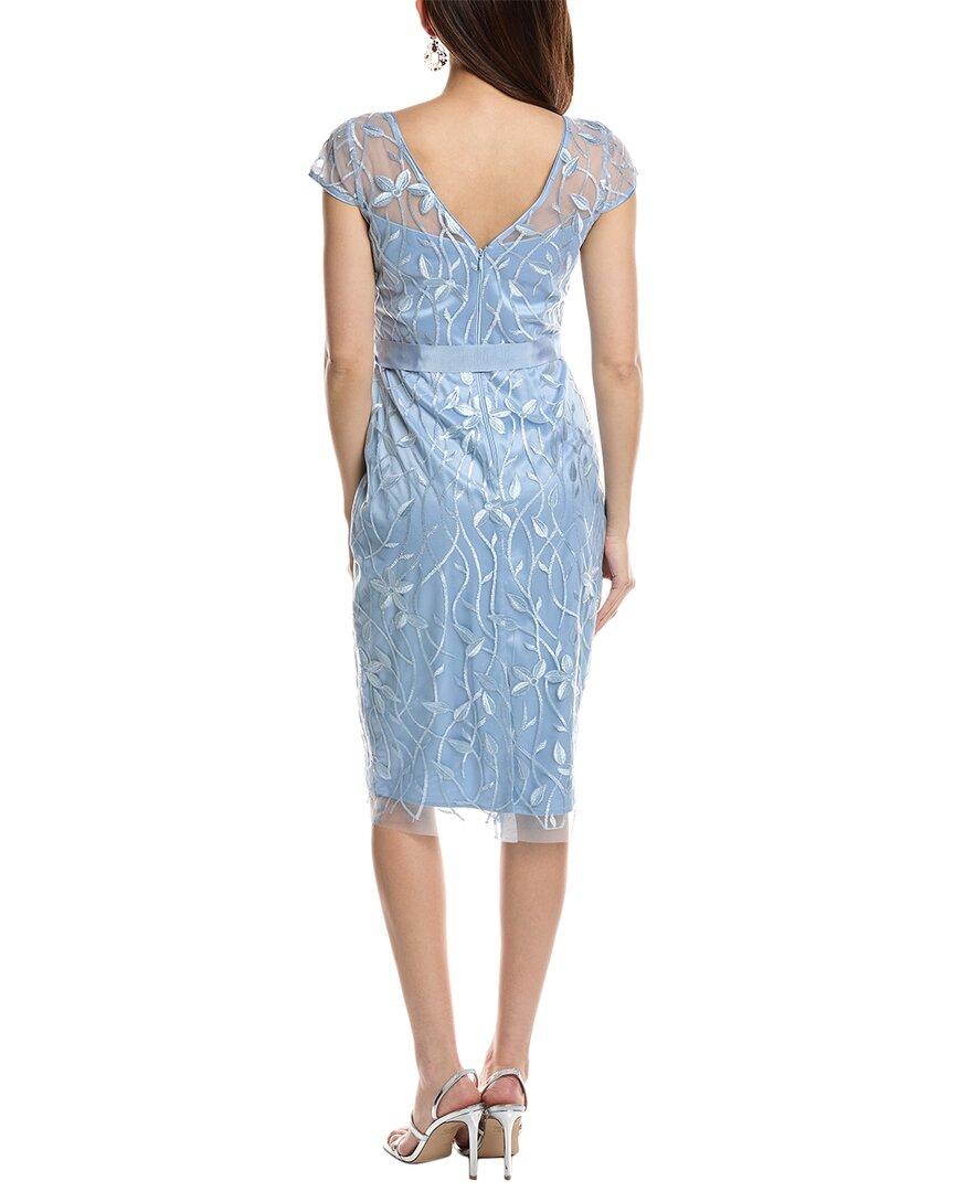 green emerald velvet dress Eliza J Embroidered Tulle Cocktail Dress, Blue / 10
