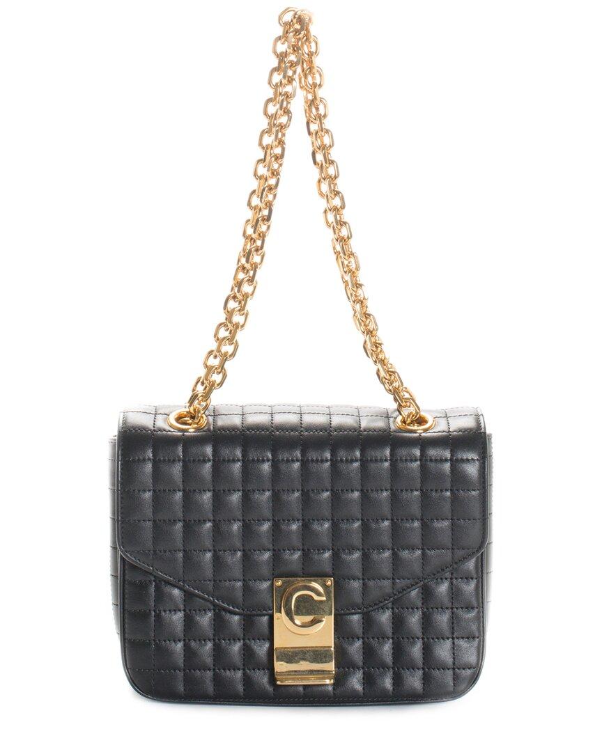 Celine Black Quilted Leather Medium Cc Bag Never Carried Lyst