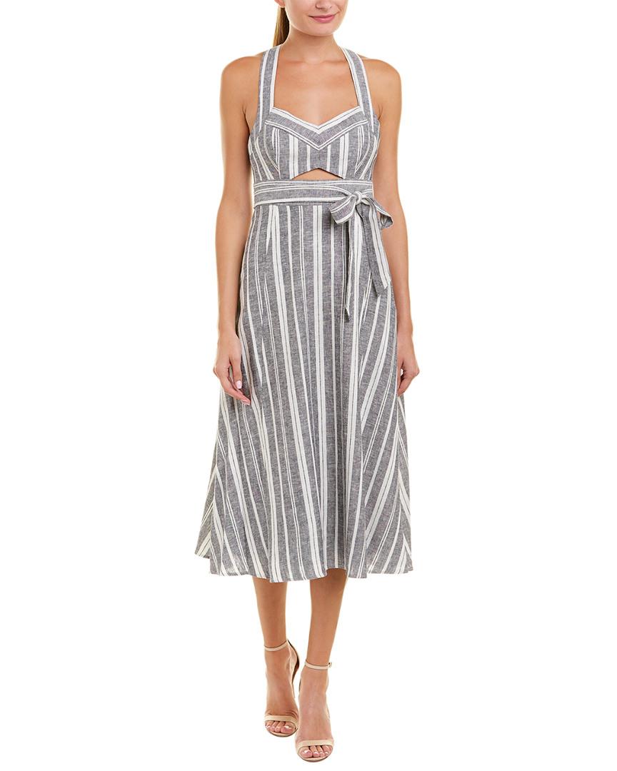 bcbg crossover midi dress