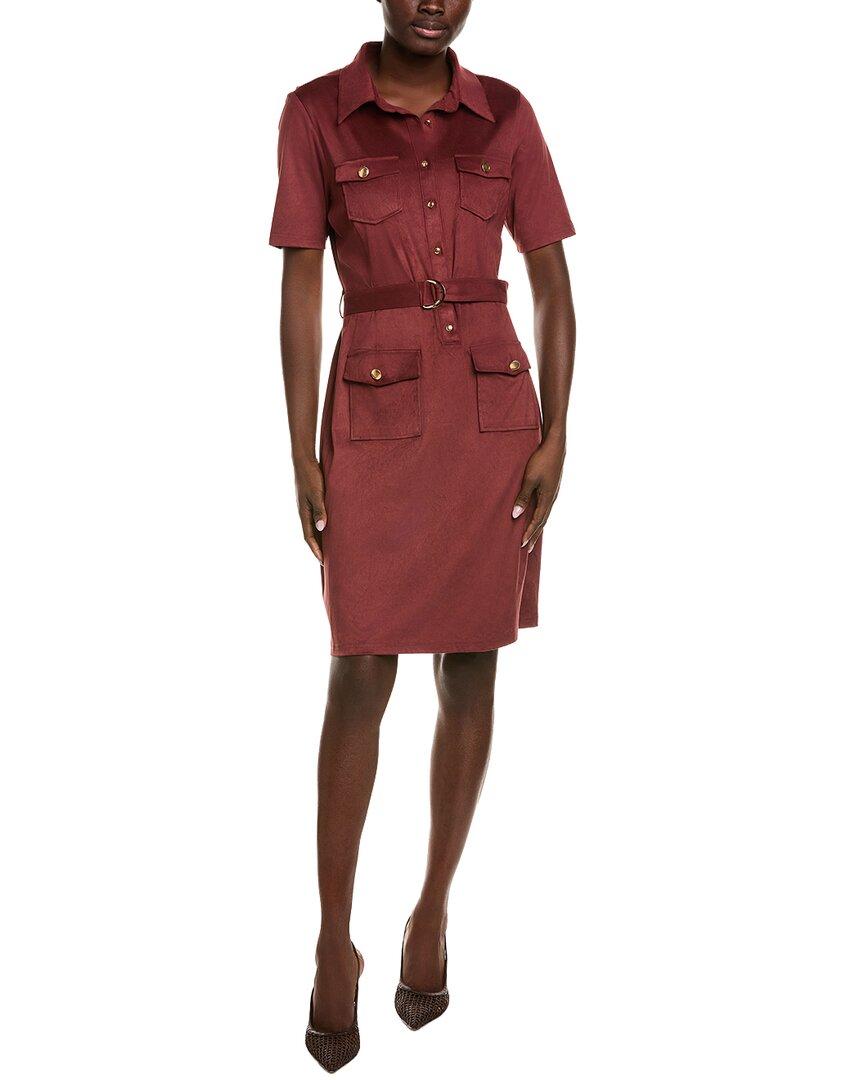 Nanette Lepore Women's Mini Dress With Button Front & Belt - Abstract Animal Print, Bohemian Style