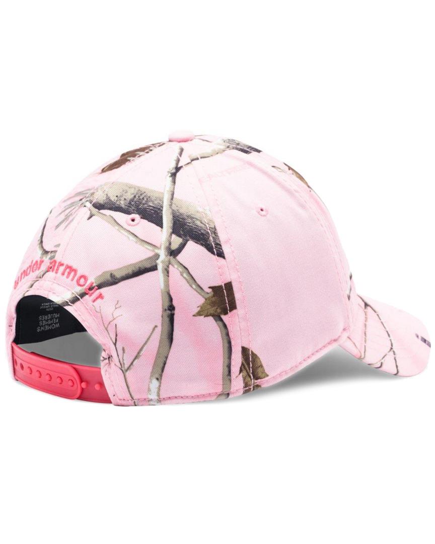 pink under armour camo hat