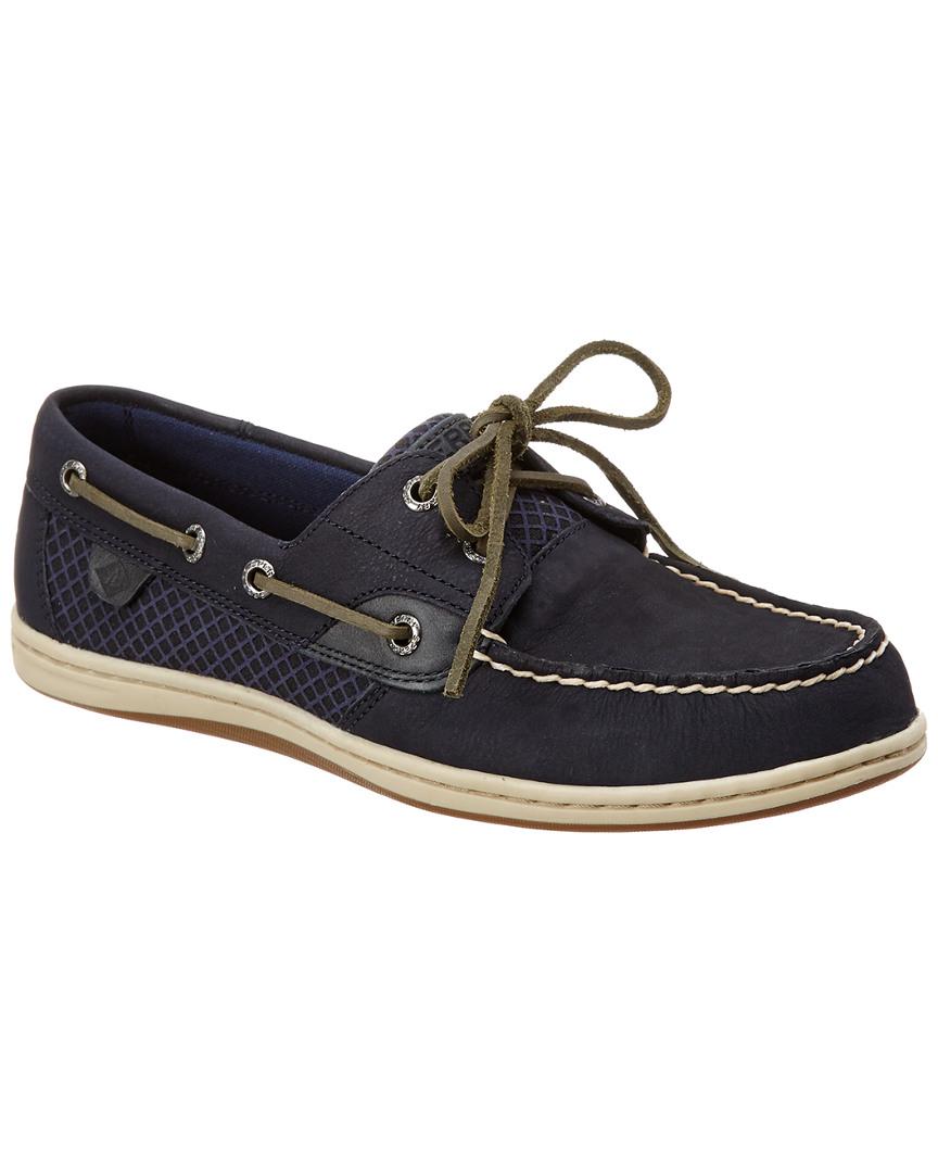 Sperry Top-Sider Women's Etched Leather Boat Shoe in Blue - Lyst