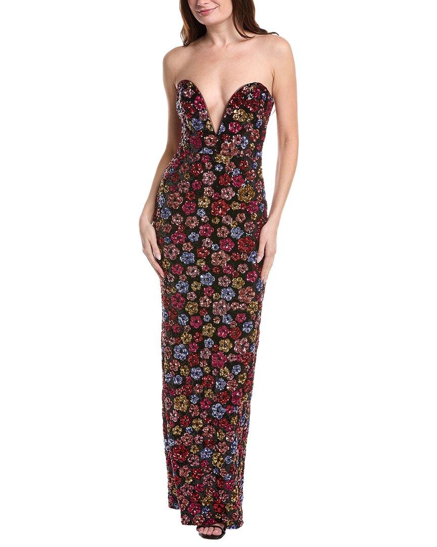 green emerald velvet dress Marchesa Lace Dress