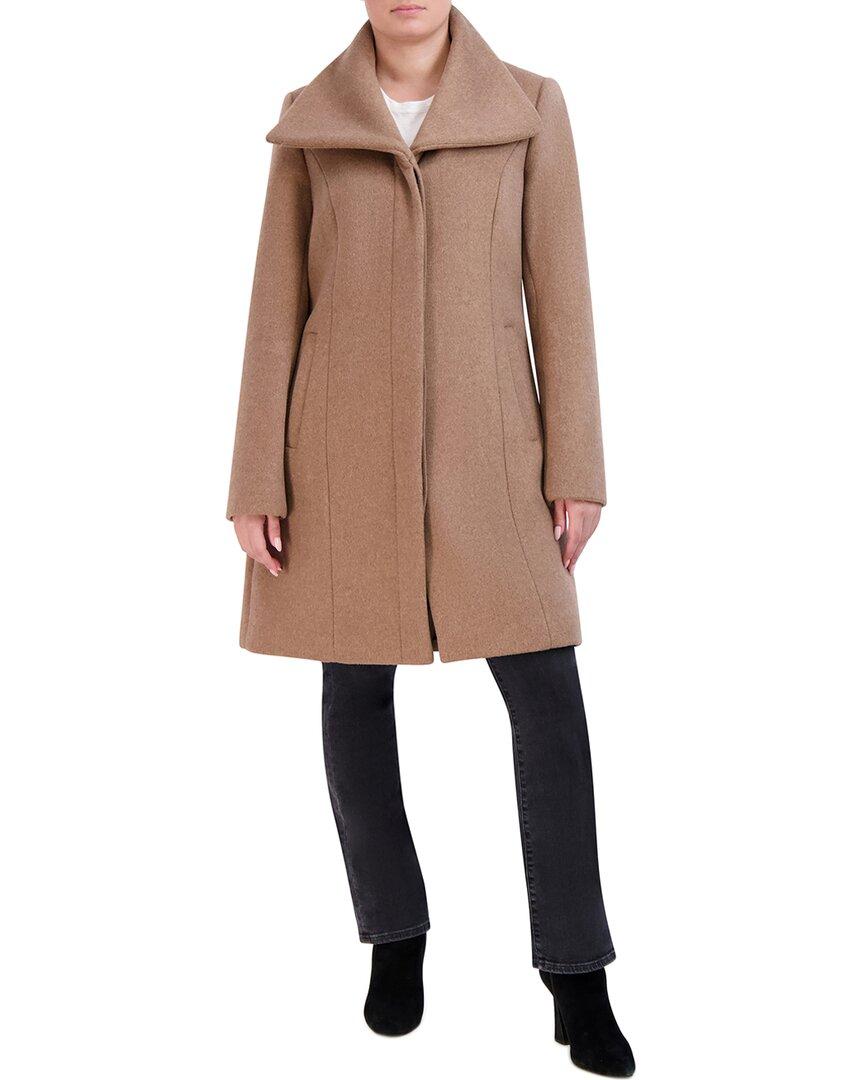 Cole Haan Convertible Collar Wool Blend Coat in Natural Lyst UK