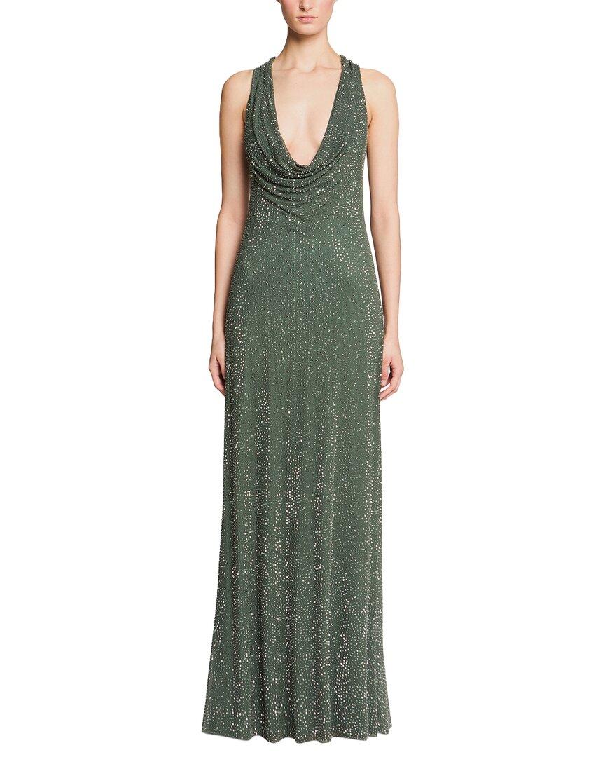 green silk slit dress Dimmi Maxi Dress main image 1