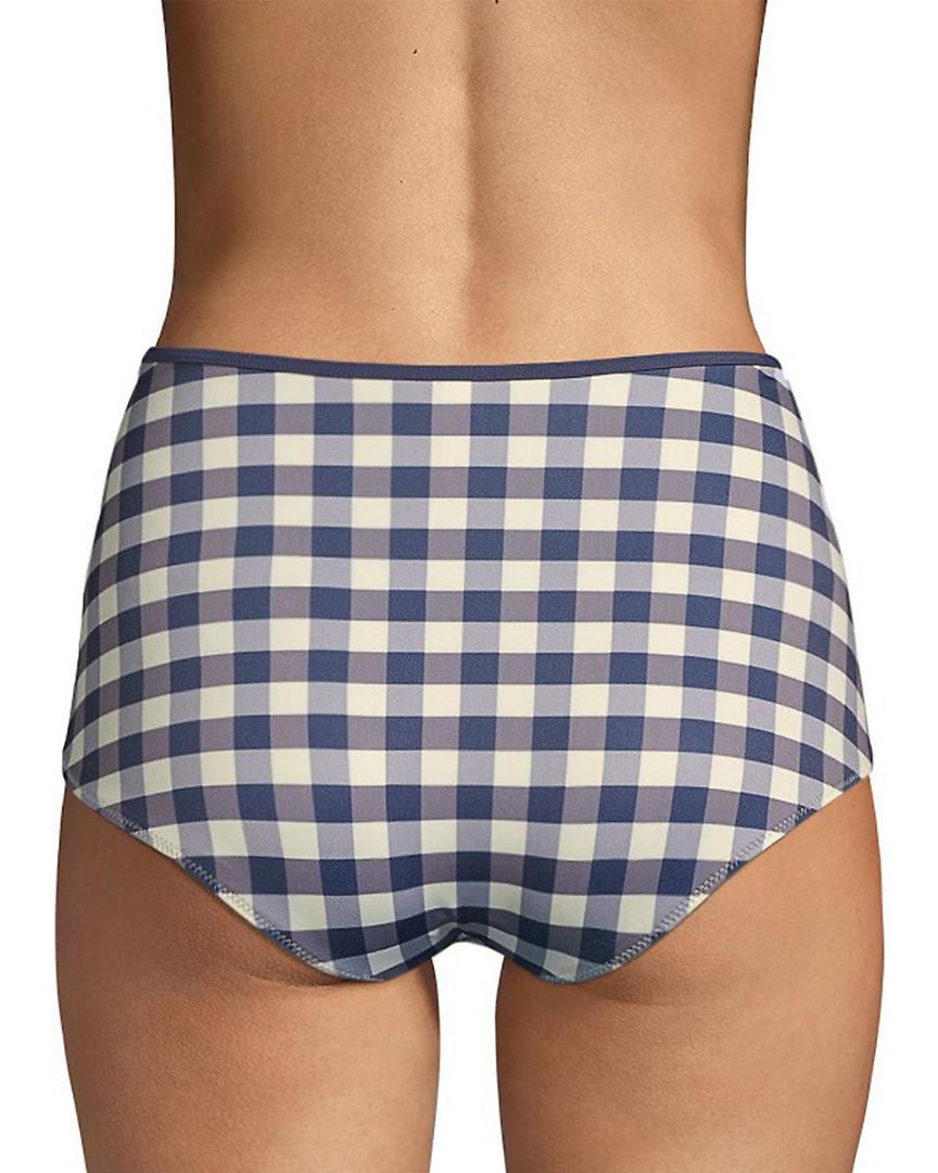 blue checkered bikini